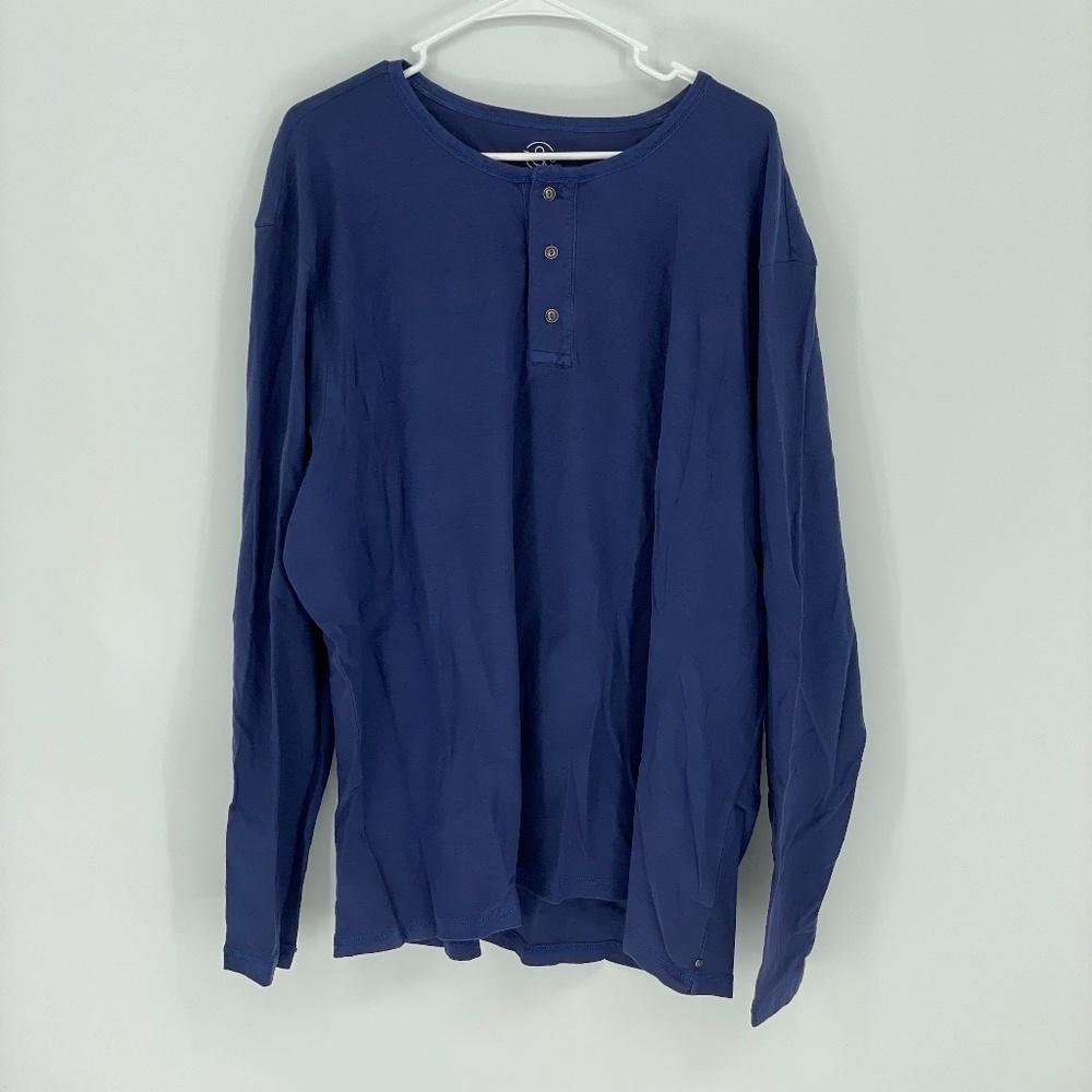 T & B Blue Long Sleeve Hensley Shirt